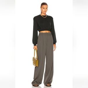 ATOIR The Storm Knit 100% Wool Cropped Sweater In Atlantic Green